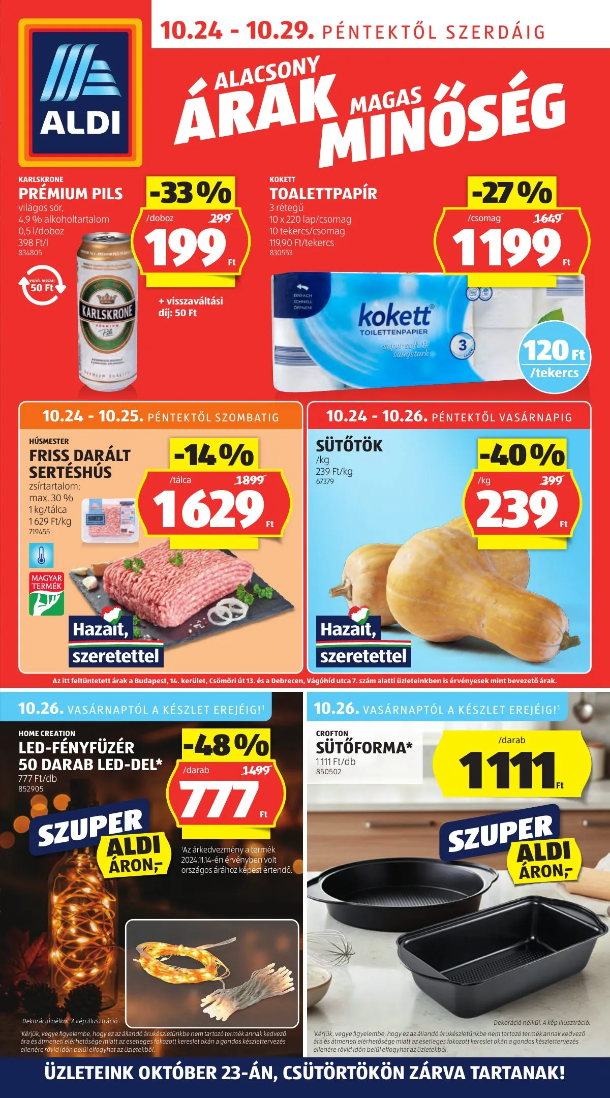 Aldi akciós újság 10.24–10.29