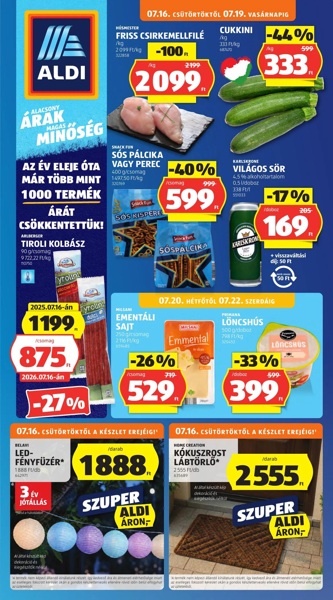 Aldi akciós újság 07.16–07.22