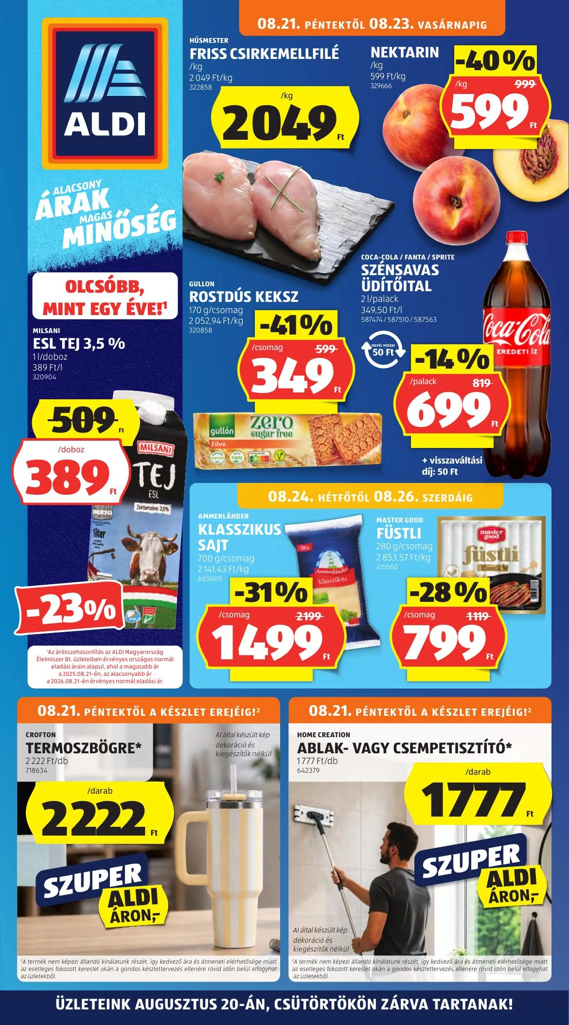 Aldi akciós újság 08.21–08.26