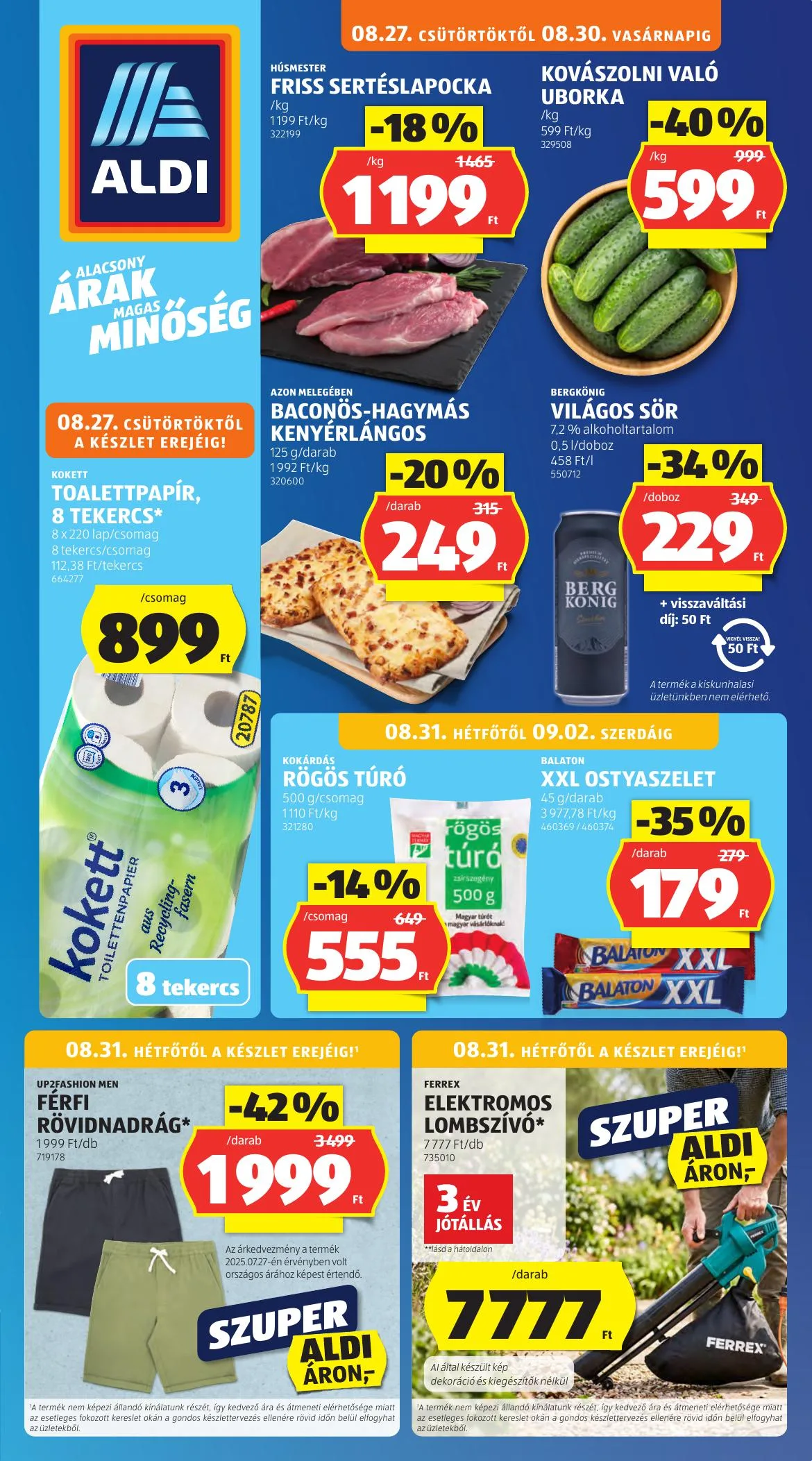Aldi akciós újság 08.27–09.02