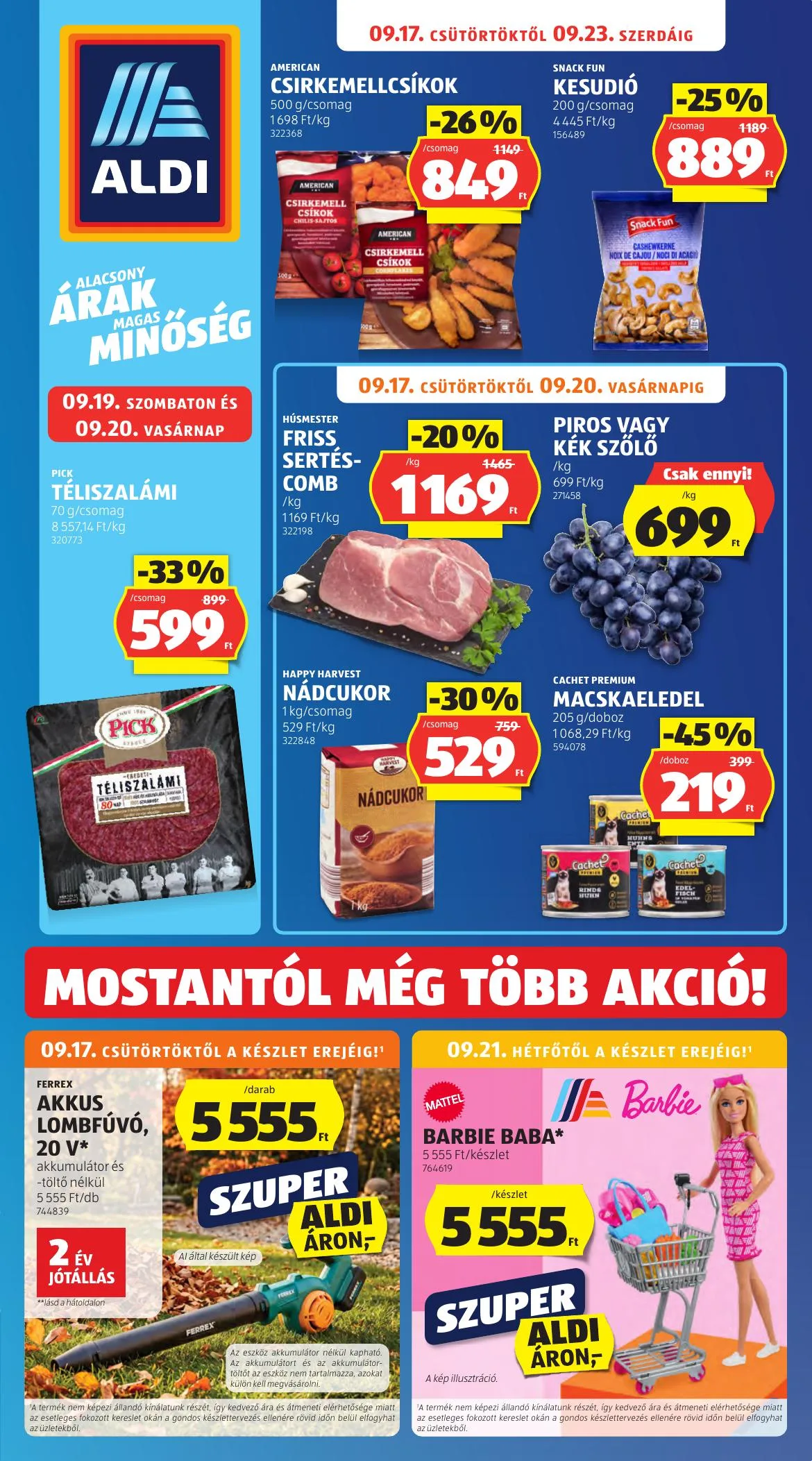 Aldi akciós újság 09.17–09.23