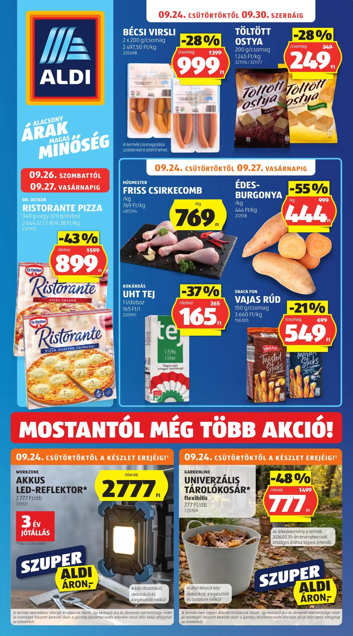 Aldi akciós újság 09.24–09.30