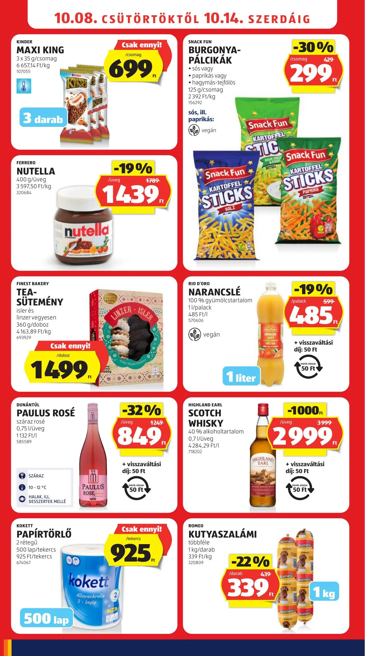 Aldi akciós újság 10.08–10.14 – 12. oldal