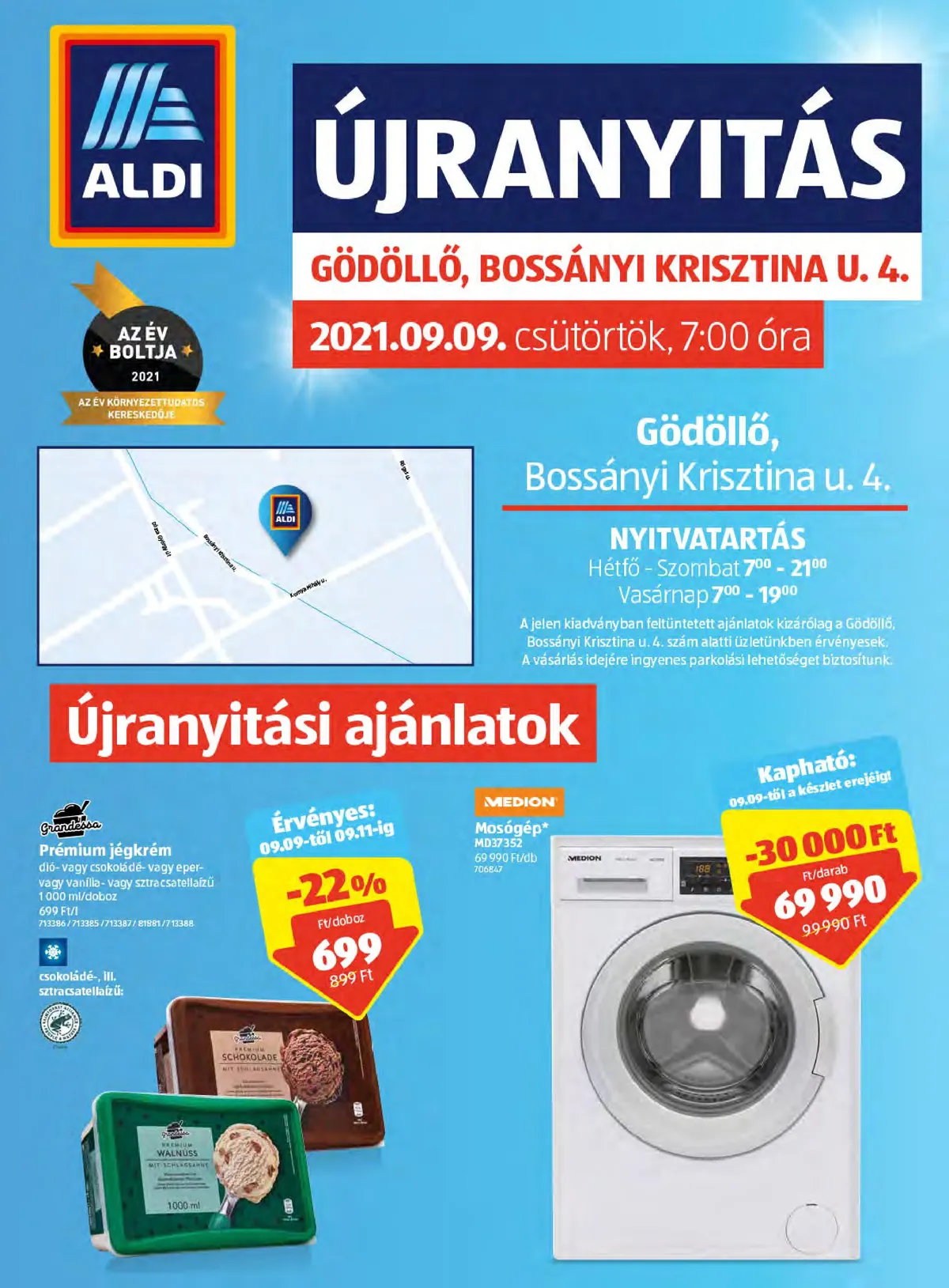 Aldi akciós újság Godollo 09.09–09.11