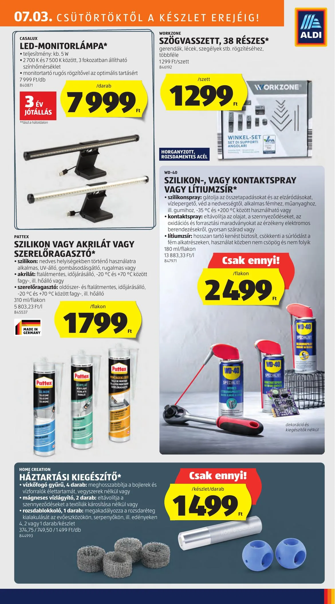 Aldi akciós újság Kozepso Sor 07.03–07.03 – 7. oldal