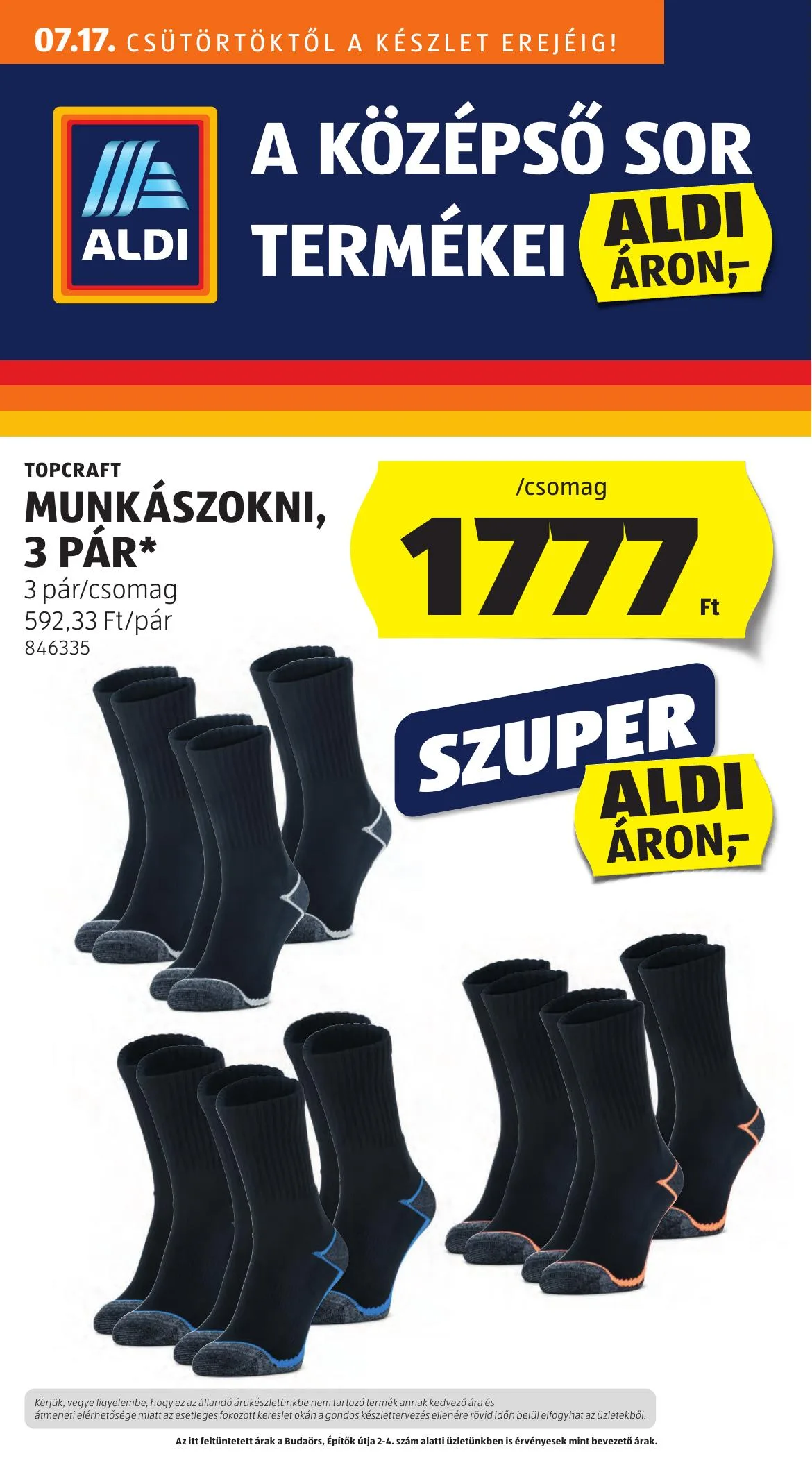 Aldi akciós újság Kozepso Sor 07.17–07.17