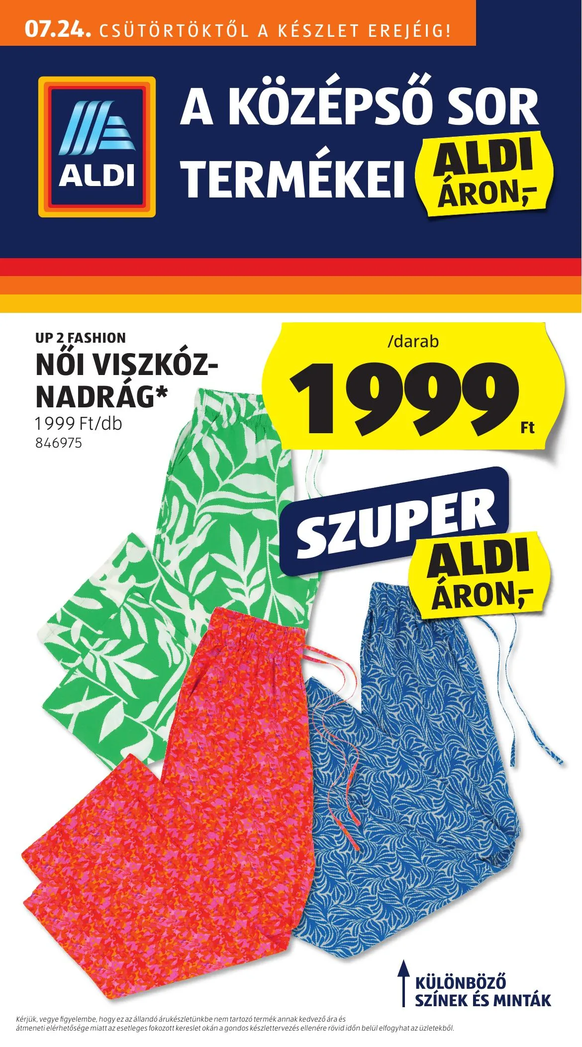 Aldi akciós újság Kozepso Sor 07.24–07.24