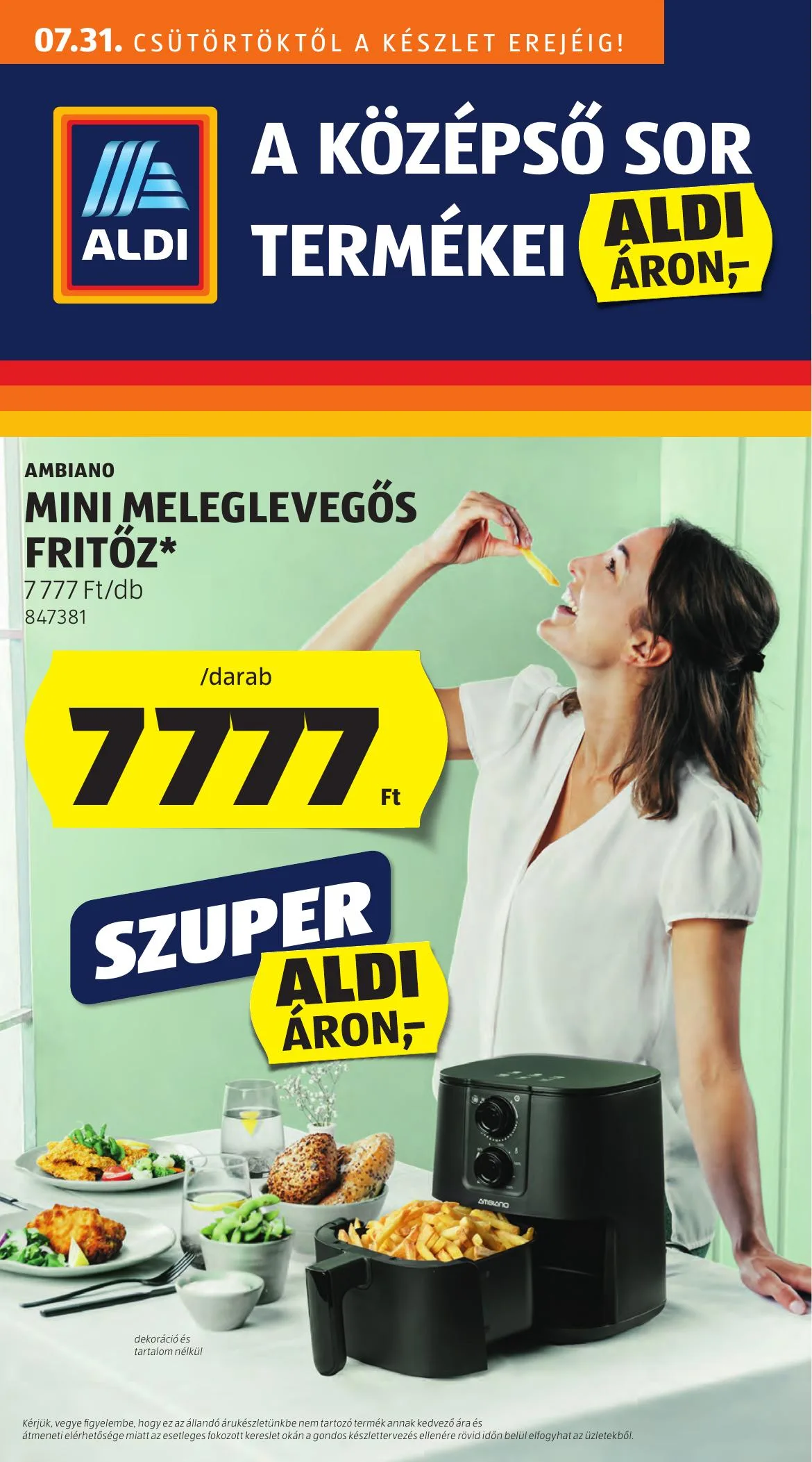 Aldi akciós újság Kozepso Sor 07.31–08.06