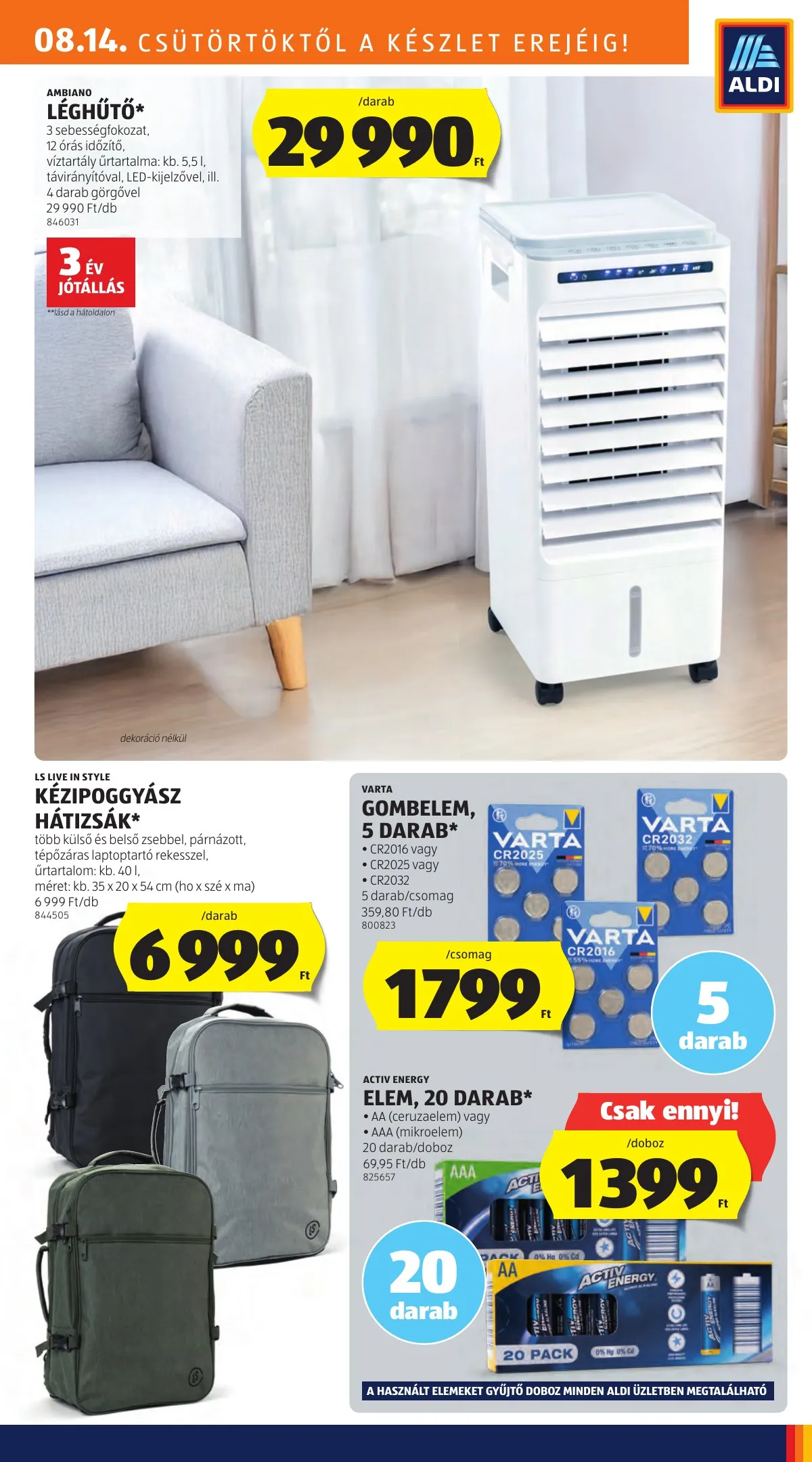 Aldi akciós újság Kozepso sor 08.14–08.14 – 7. oldal