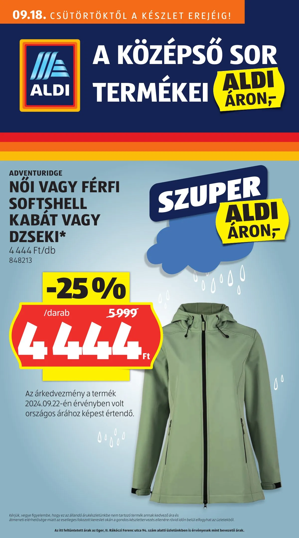 Aldi akciós újság Kozepso sor 09.18–09.18