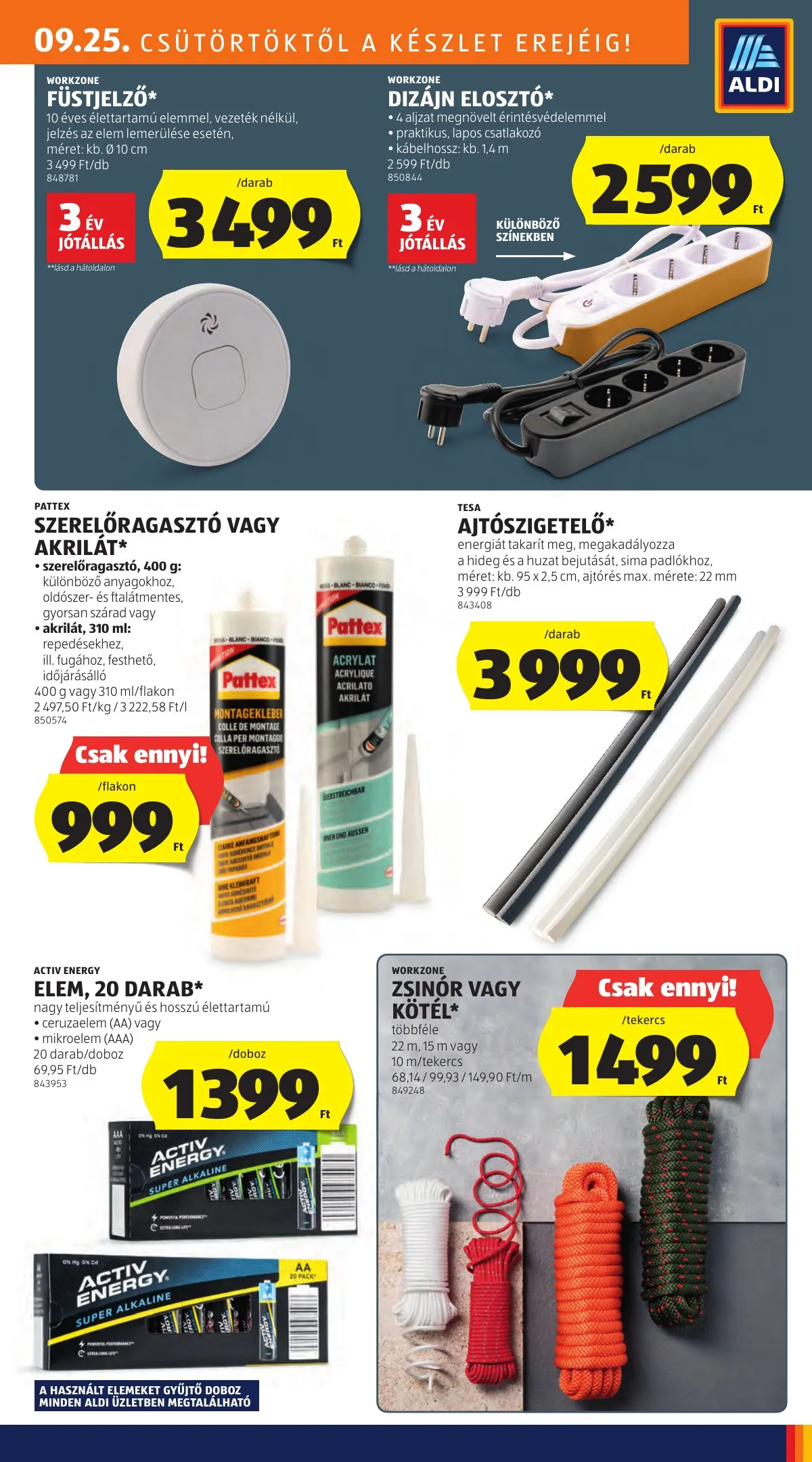 Aldi akciós újság Kozepso sor 09.25–09.25 – 7. oldal