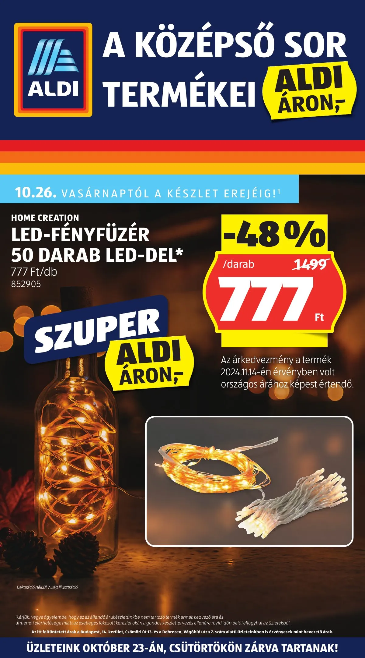 Aldi akciós újság Kozepso sor 10.24–10.24