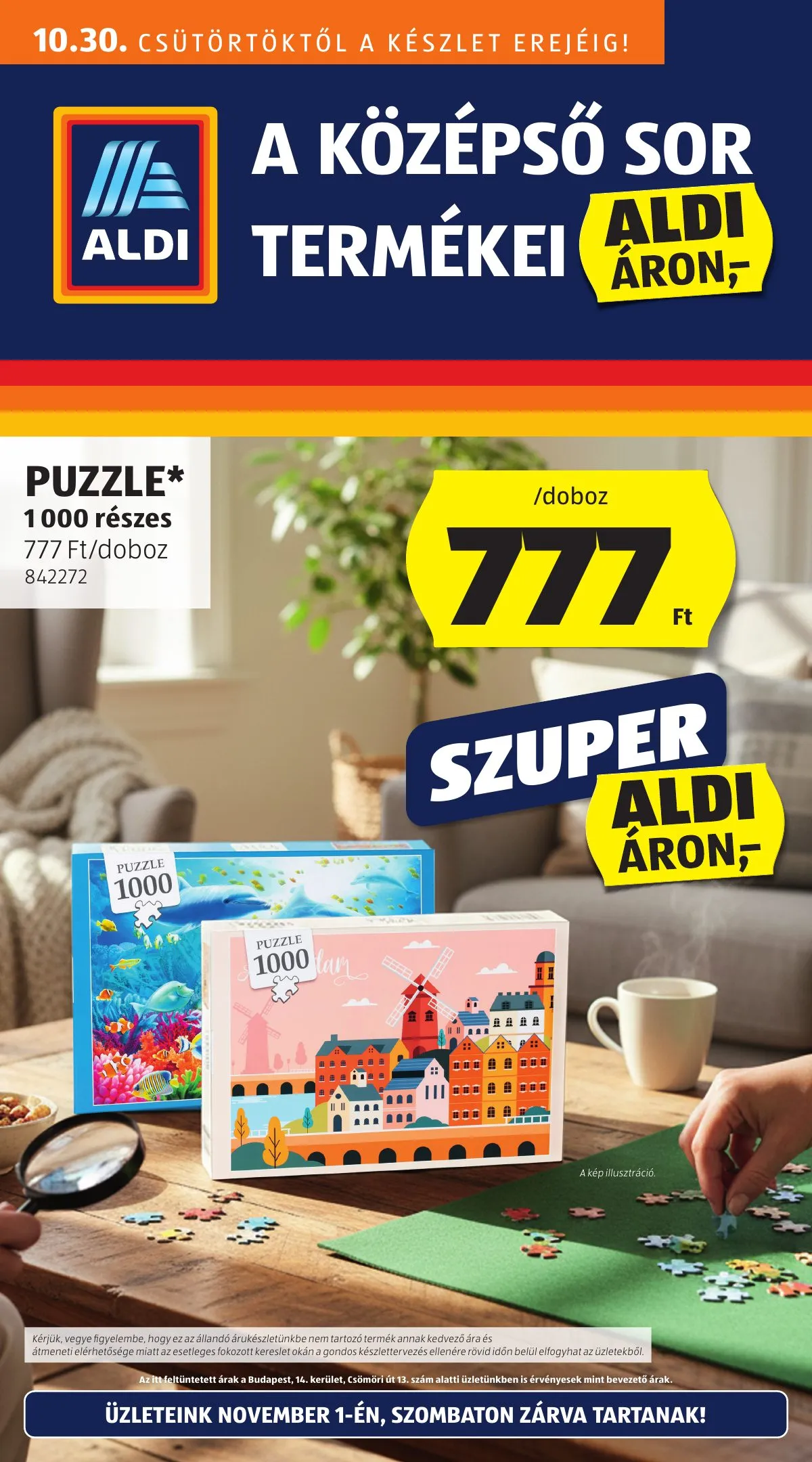 Aldi akciós újság Kozepso sor 10.30–10.30