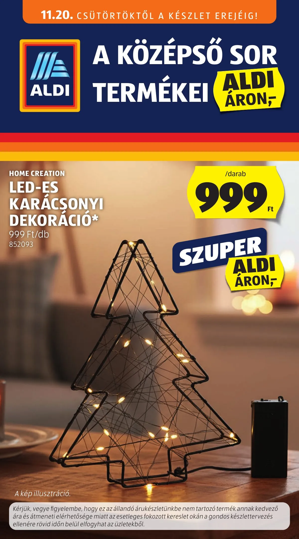 Aldi akciós újság Kozepso sor 11.20–11.20