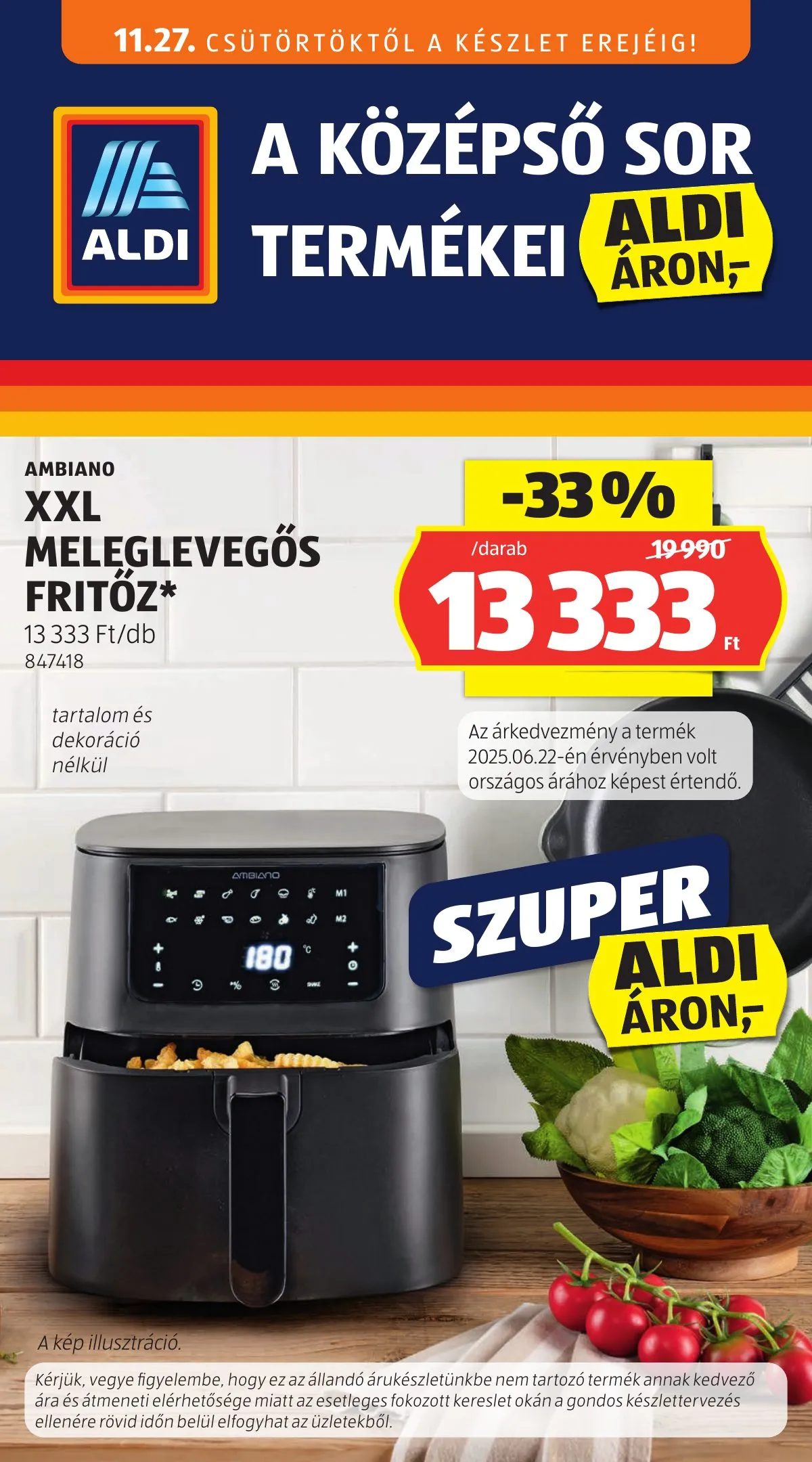 Aldi akciós újság Kozepso sor 11.27–11.27