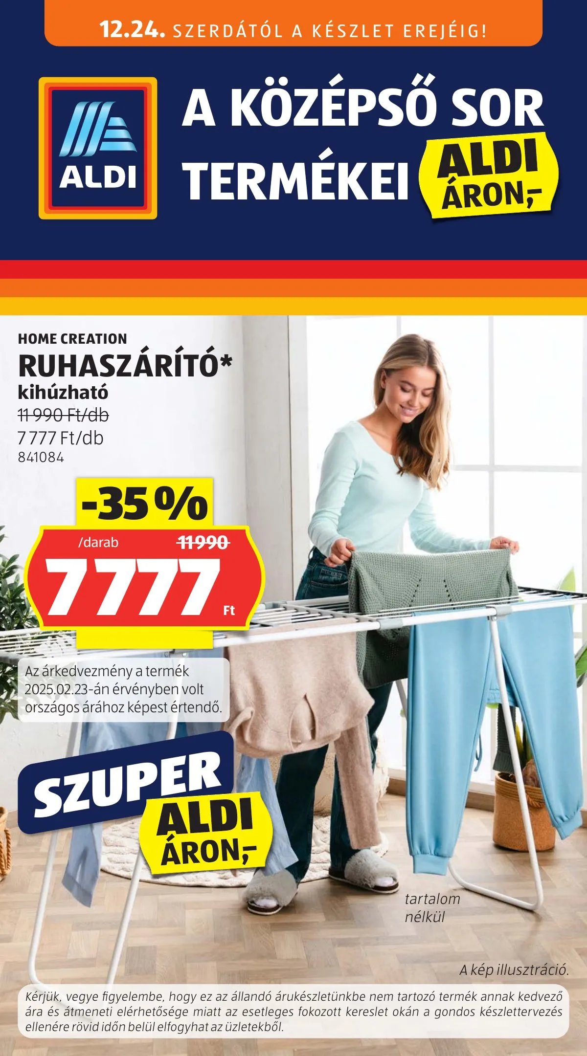 Aldi akciós újság Kozepso sor 12.24–12.24