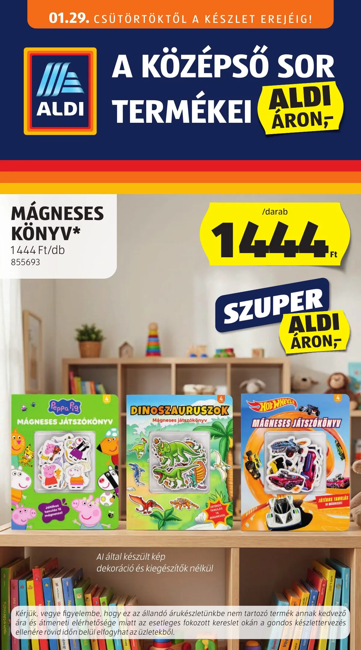 Aldi akciós újság Kozepso sor 01.29–01.29