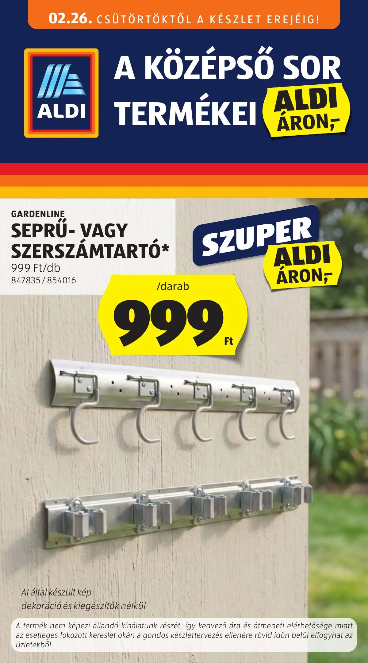 Aldi akciós újság Kozepso sor 02.26–02.26