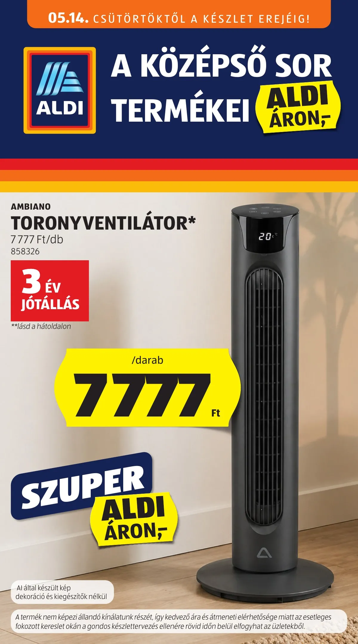 Aldi akciós újság Kozepso sor 05.14–05.14