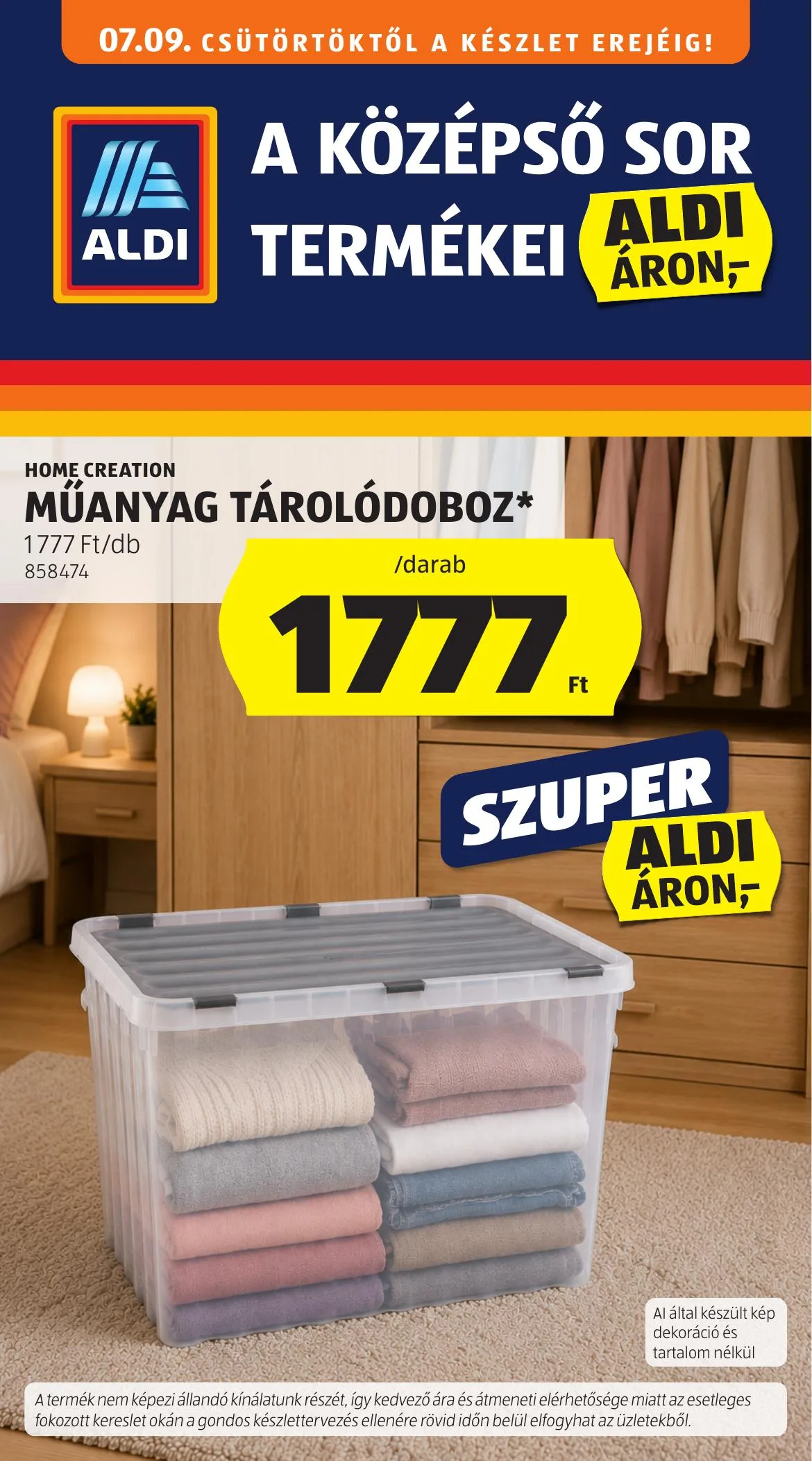 Aldi akciós újság Kozepso sor 07.09–07.09