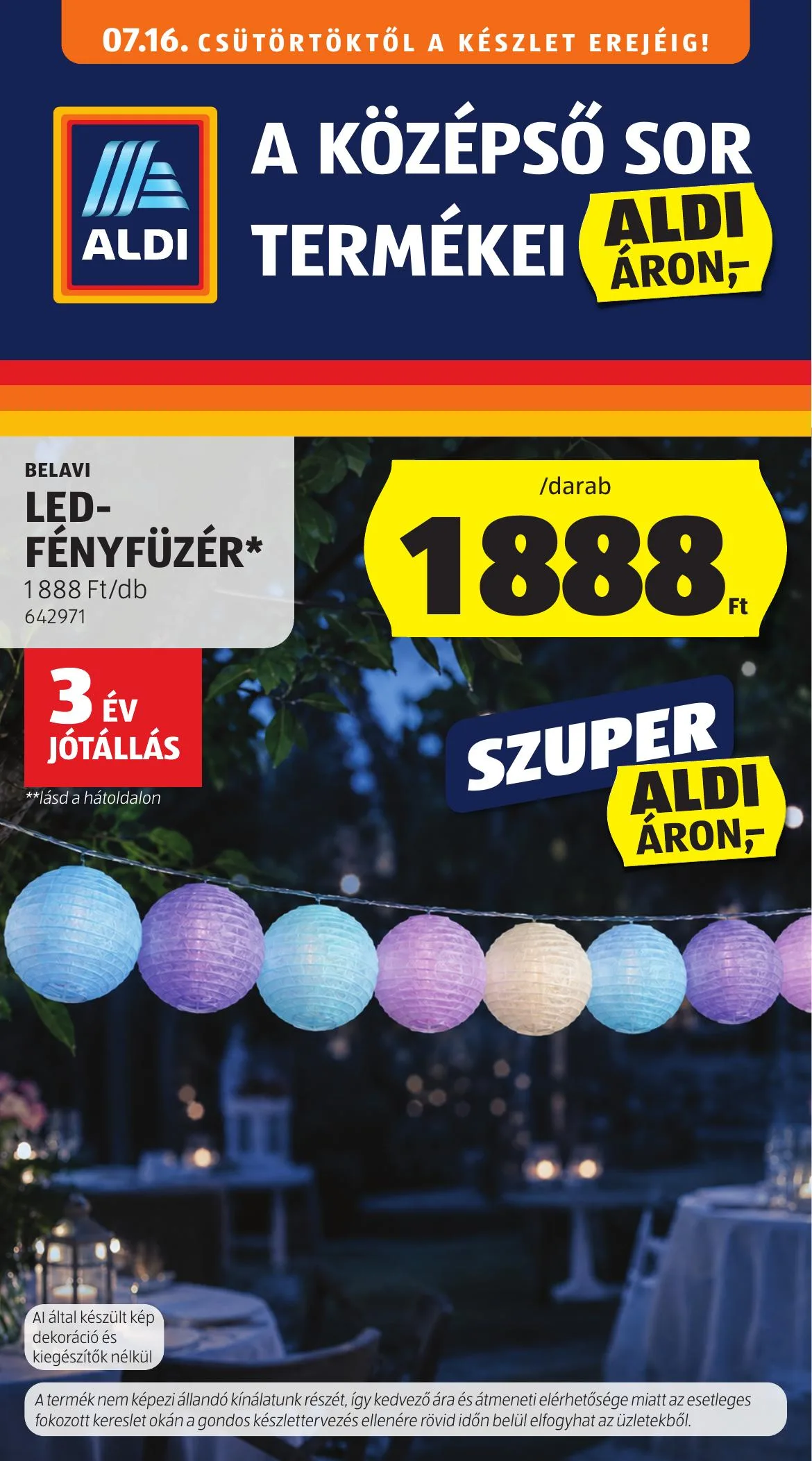 Aldi akciós újság Kozepso sor 07.16–07.16