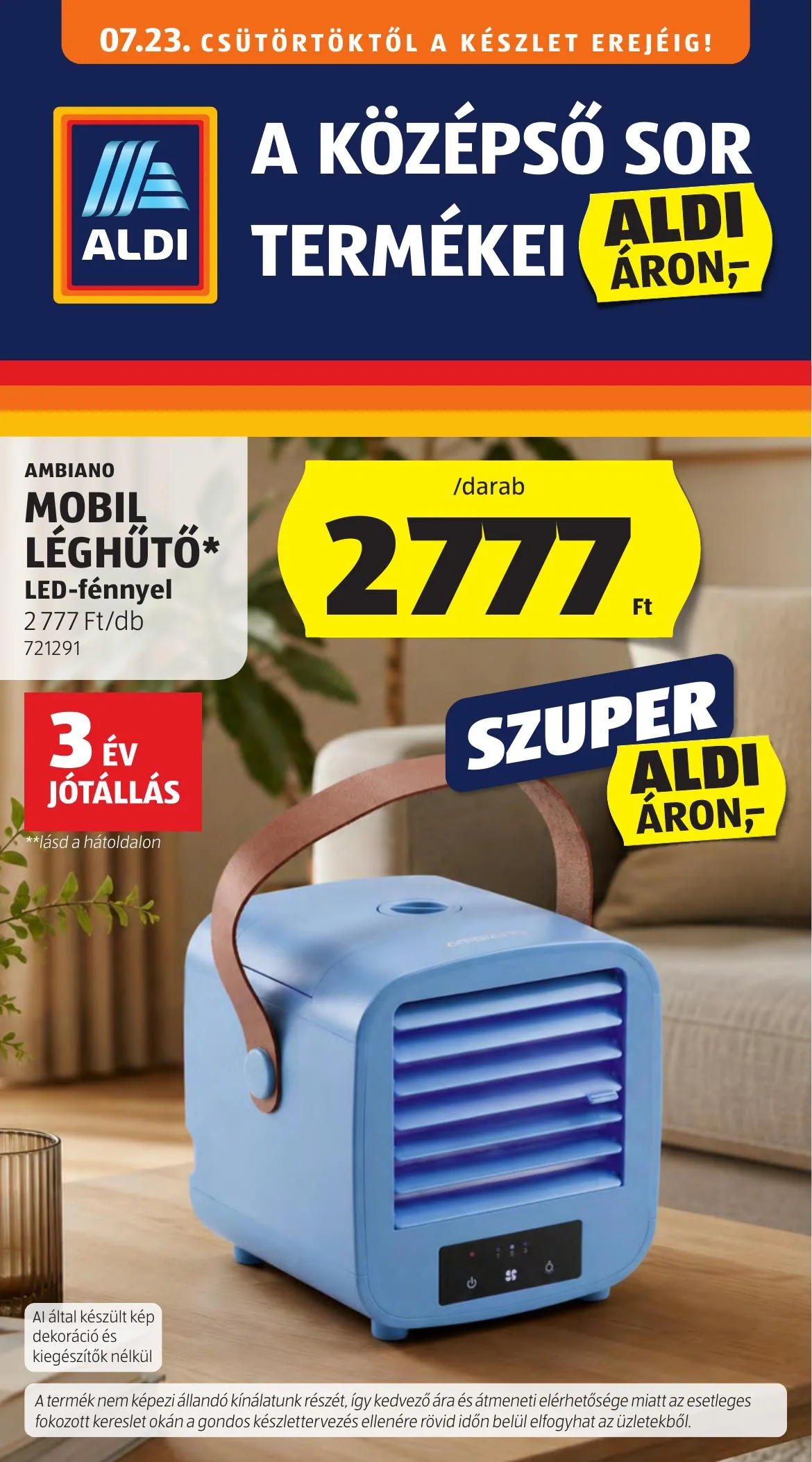 Aldi akciós újság Kozepso sor 07.23–07.23