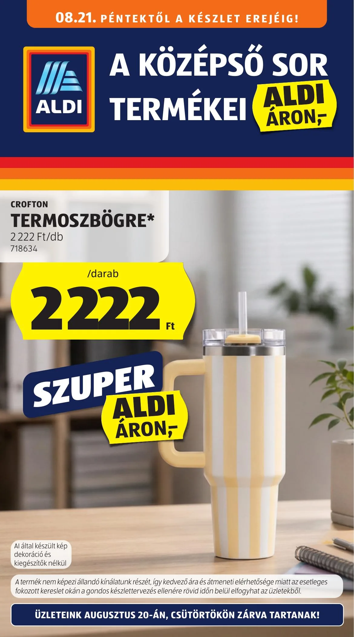 Aldi akciós újság Kozepso sor 08.21–08.21