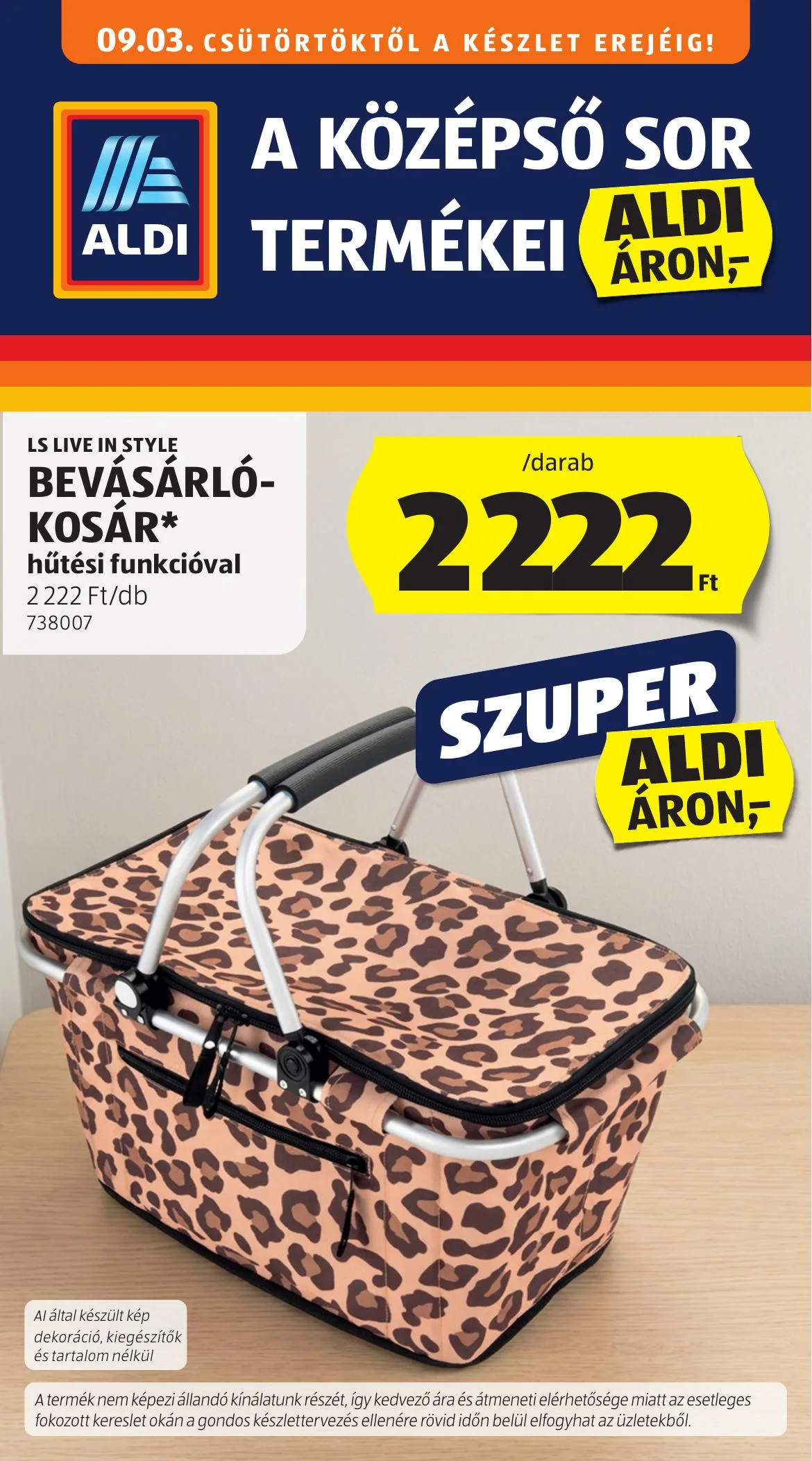Aldi akciós újság Kozepso sor 09.03–09.03