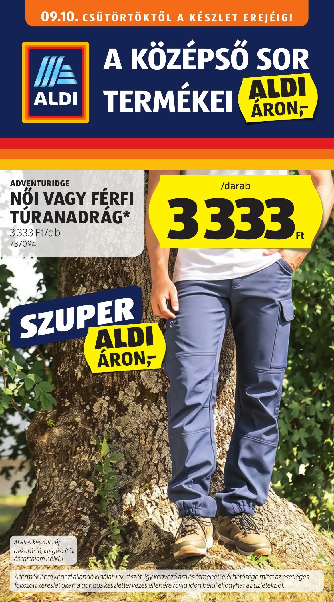 Aldi akciós újság Kozepso sor 09.10–09.10