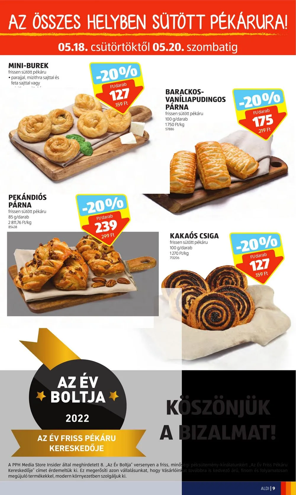 Aldi akciós újság Nagykanizsa 05.18–05.20 – 9. oldal