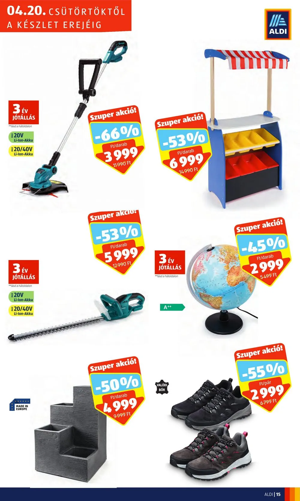 Aldi akciós újság Nyíregyháza 04.20–04.22 – 15. oldal