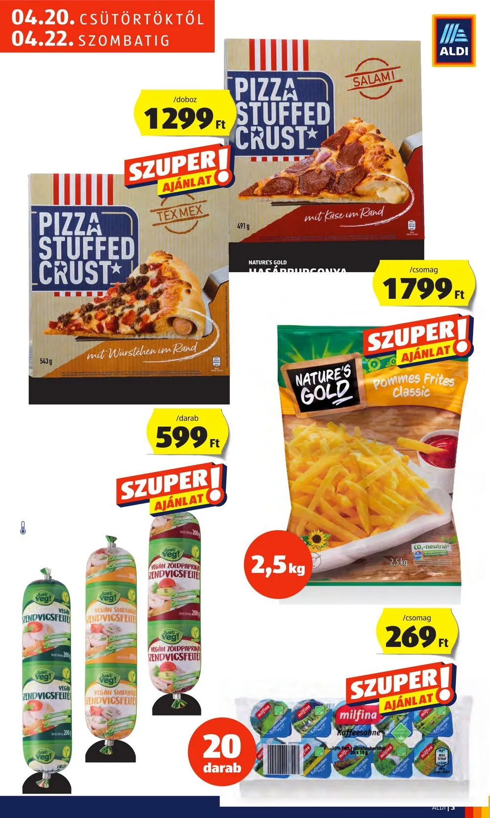 Aldi akciós újság Nyíregyháza 04.20–04.22 – 3. oldal