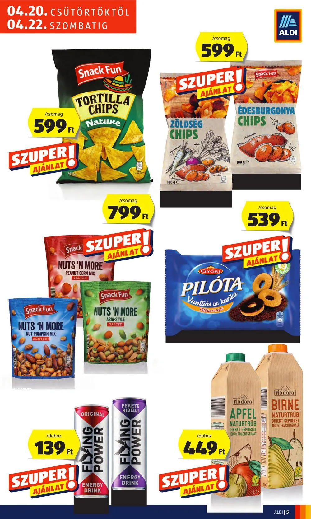 Aldi akciós újság Nyíregyháza 04.20–04.22 – 5. oldal
