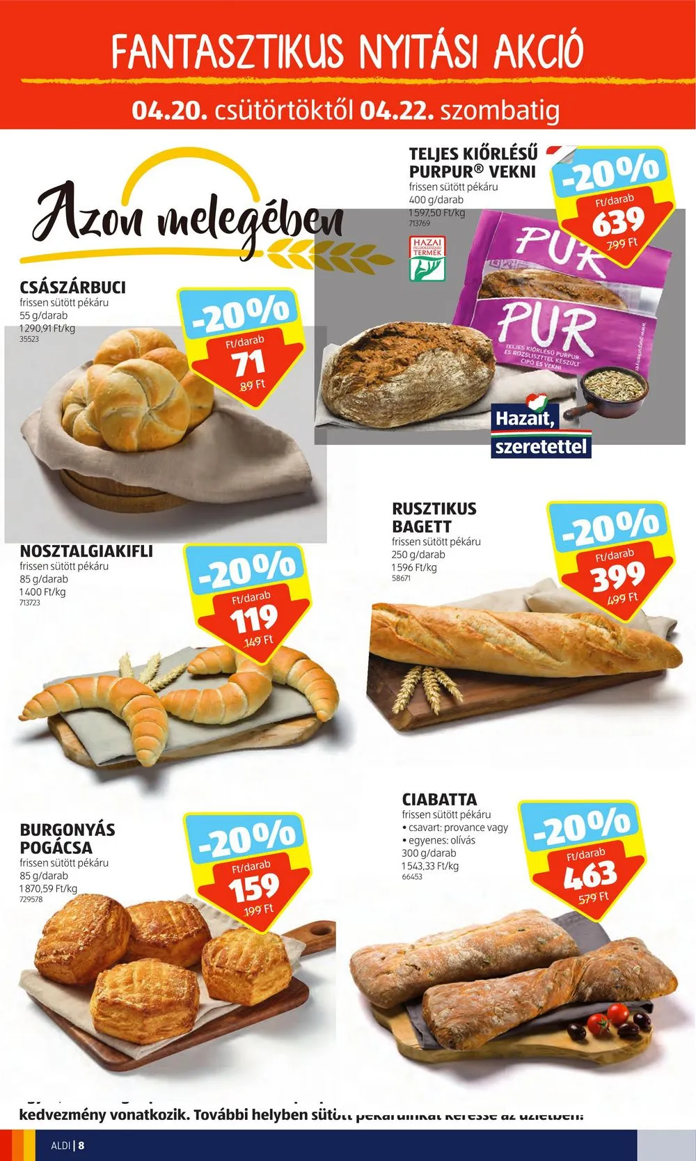 Aldi akciós újság Nyíregyháza 04.20–04.22 – 8. oldal