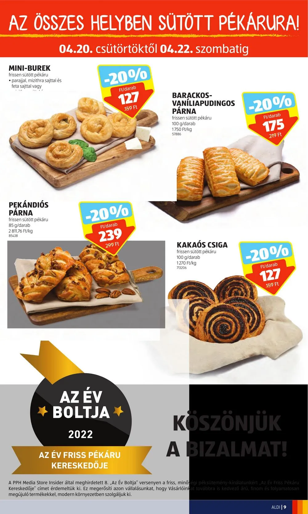 Aldi akciós újság Nyíregyháza 04.20–04.22 – 9. oldal