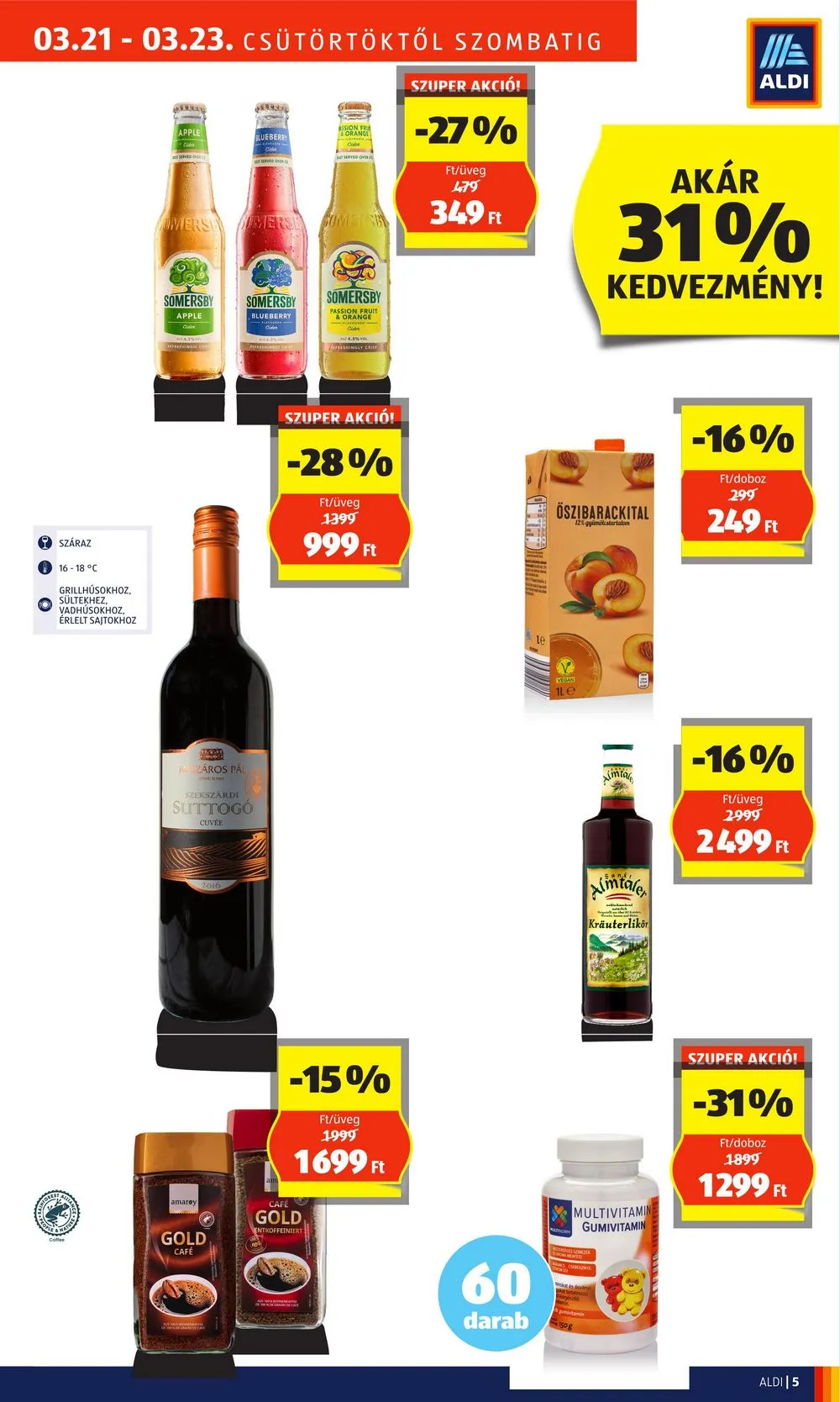 Aldi akciós újság Nyitas Bekescsaba 03.21–03.21 – 5. oldal