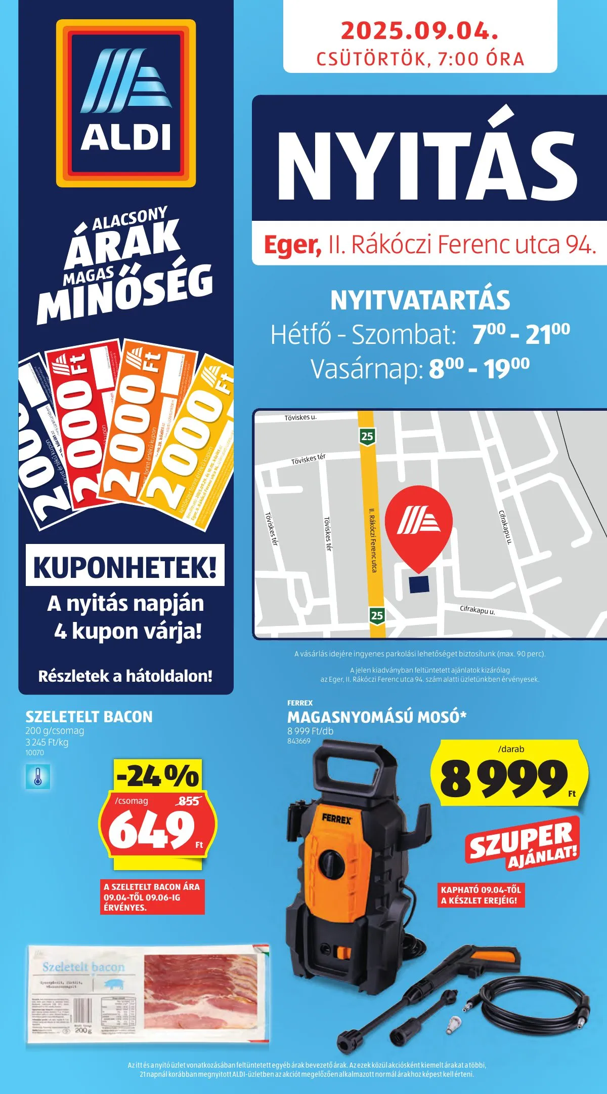 Aldi akciós újság Nyitas Eger 09.04–09.04