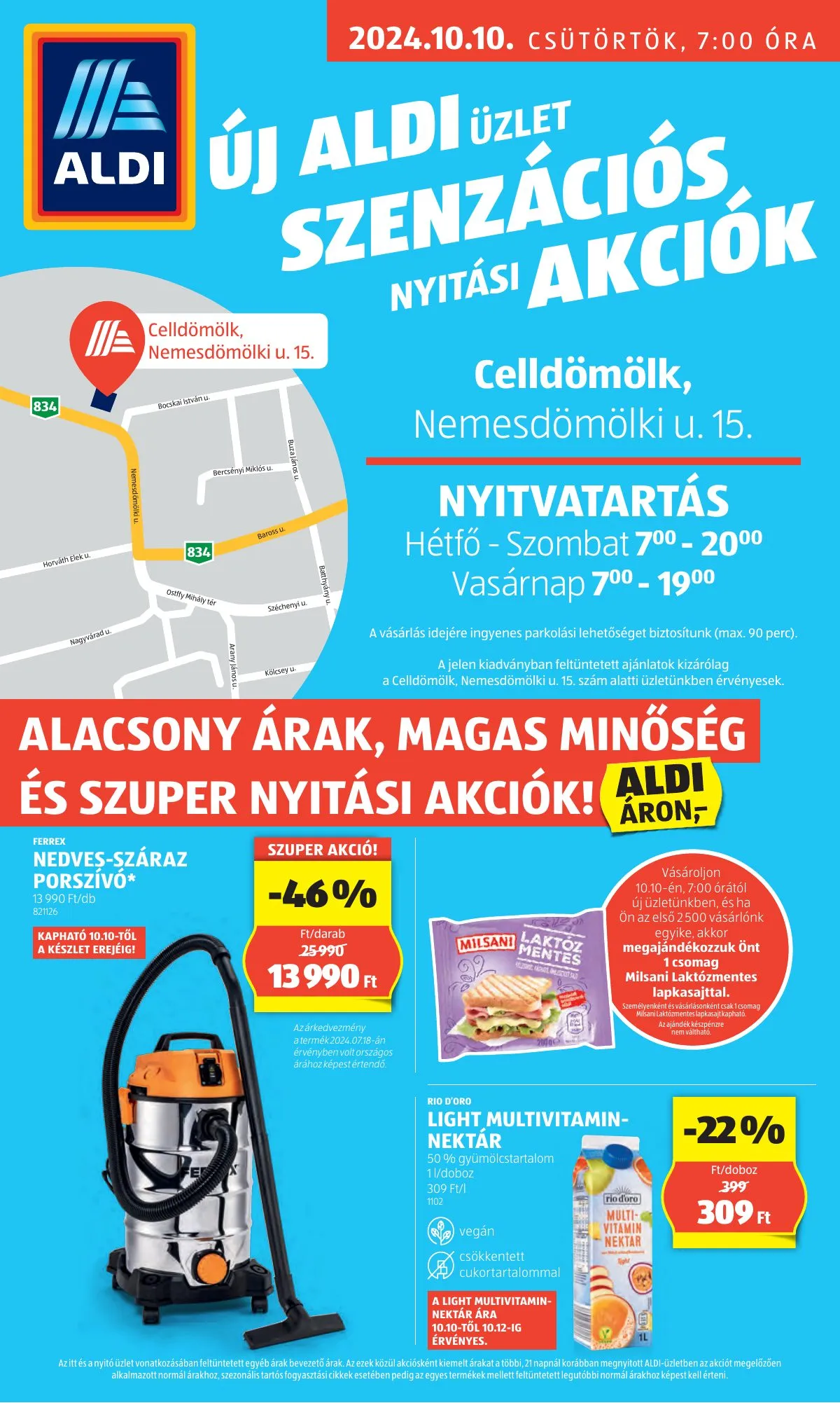 Aldi akciós újság Nyitasi Celldomolk Nemesdomolki u 15 10.10–10.10