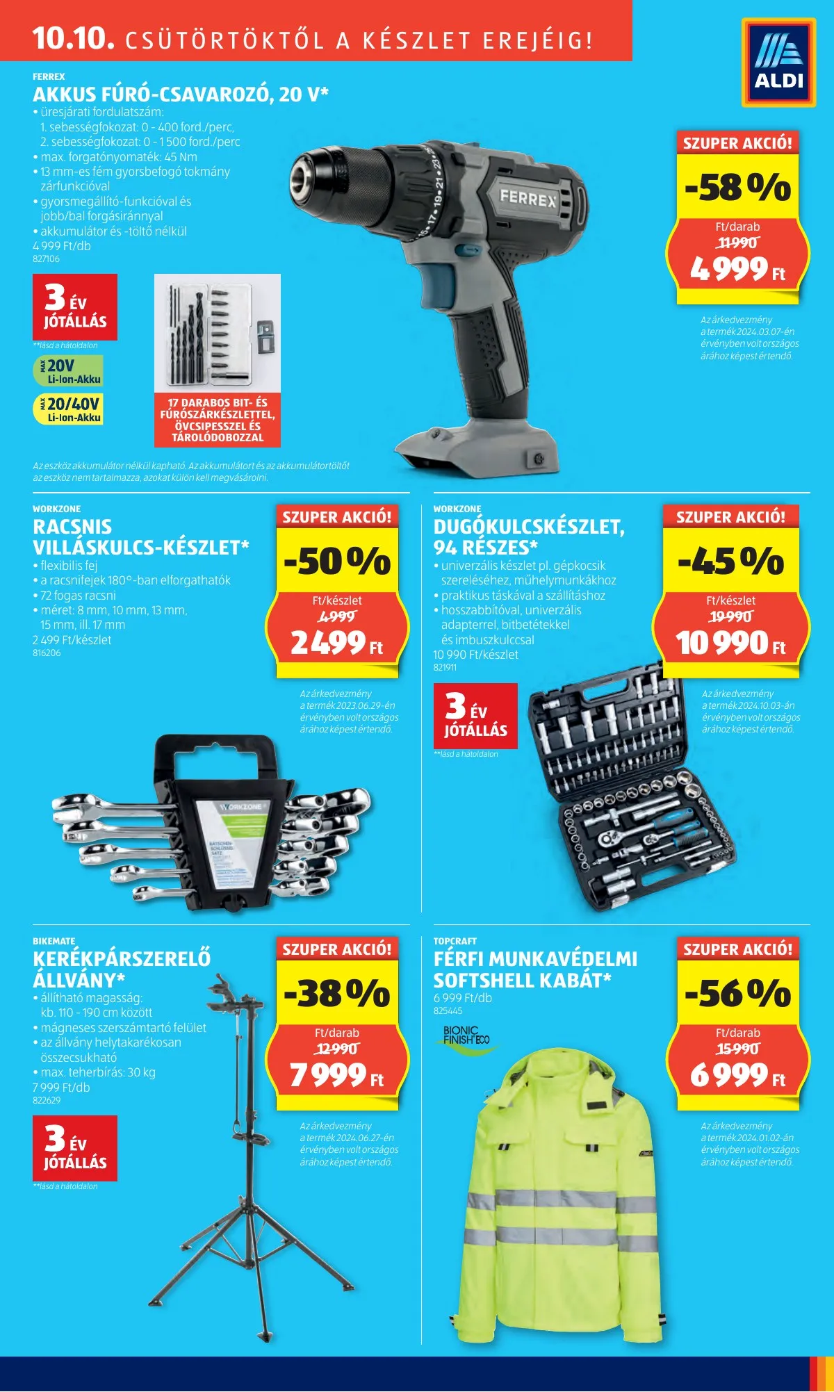 Aldi akciós újság Nyitasi Celldomolk Nemesdomolki u 15 10.10–10.10 – 13. oldal