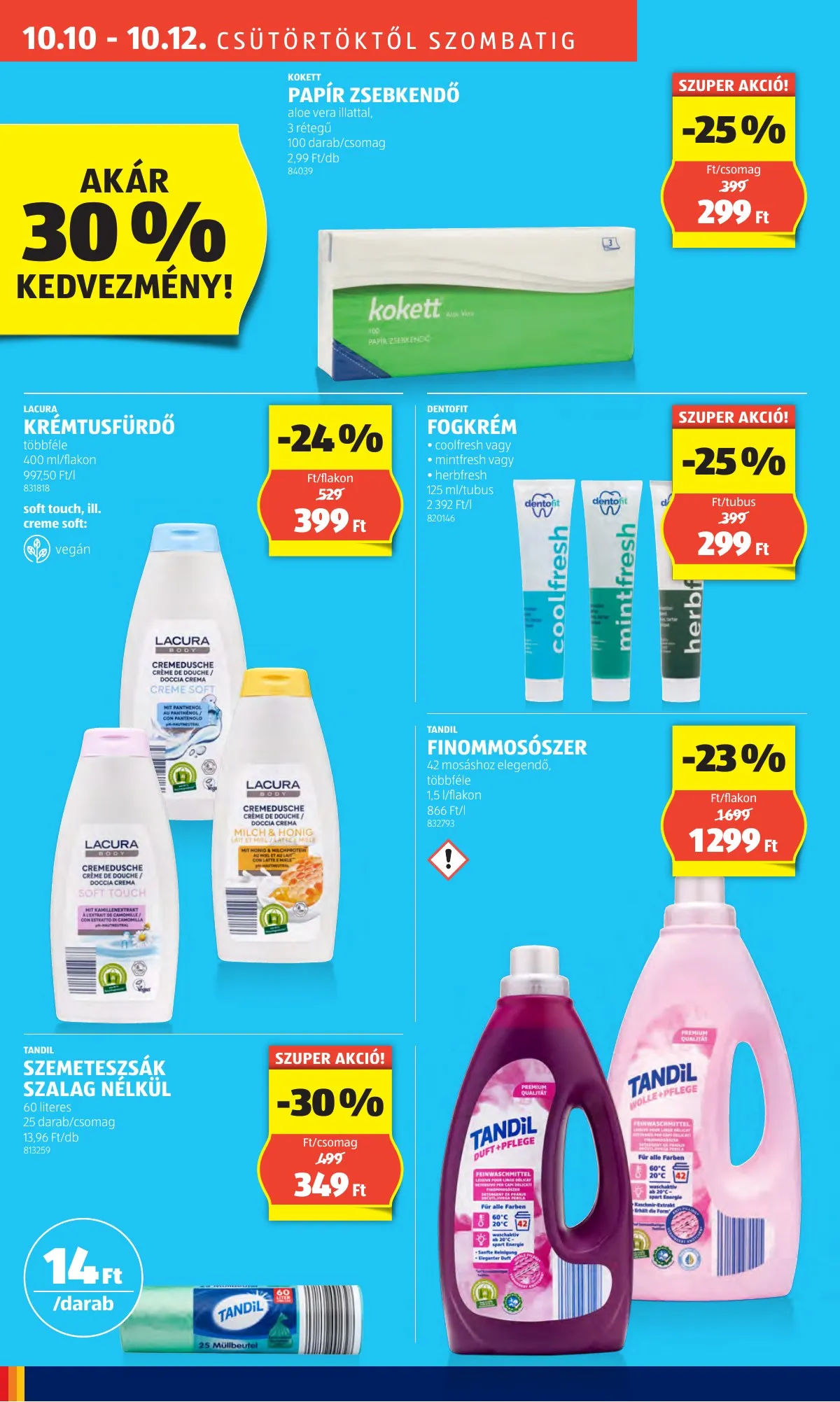 Aldi akciós újság Nyitasi Celldomolk Nemesdomolki u 15 10.10–10.10 – 6. oldal