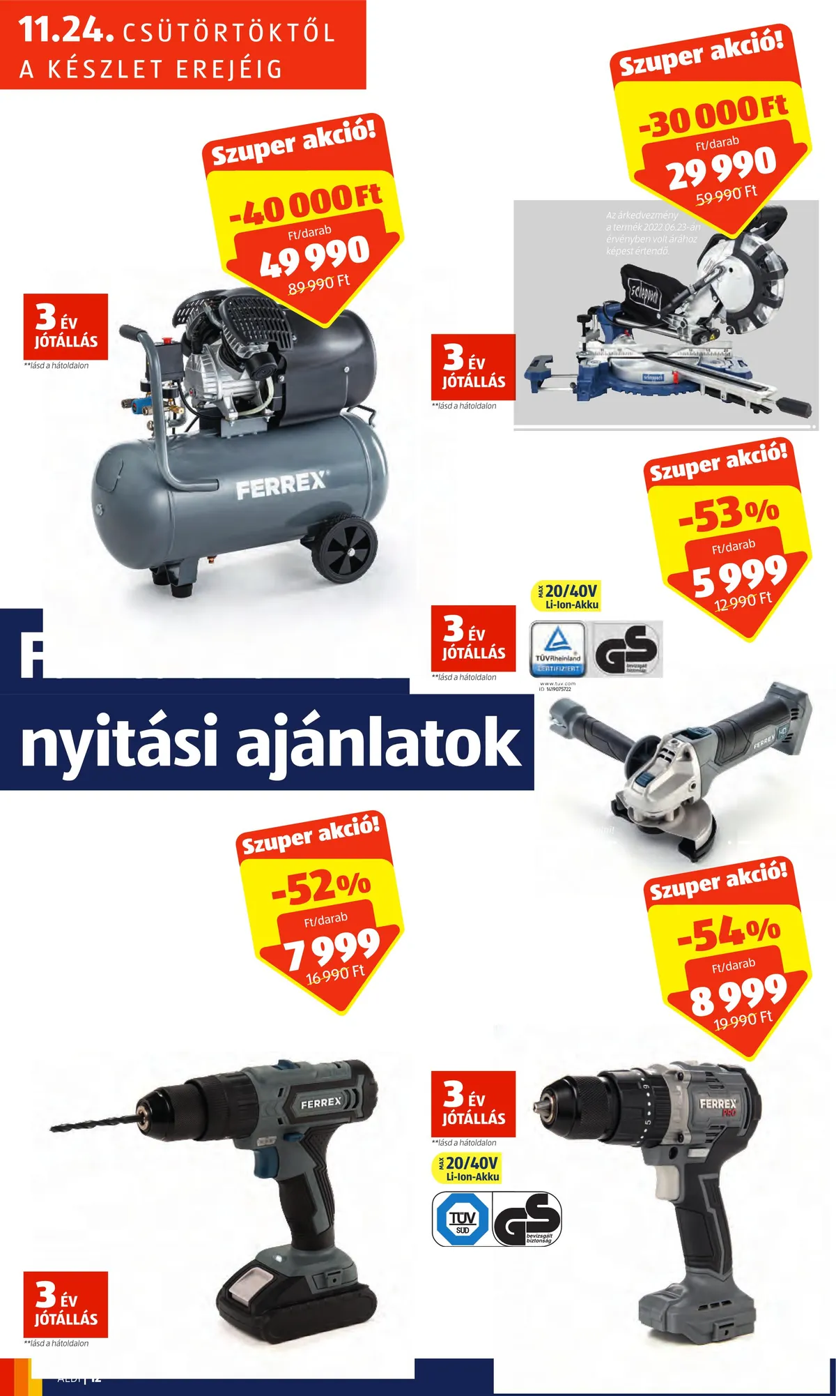Aldi akciós újság Tatabanya 11.24–11.26 – 12. oldal