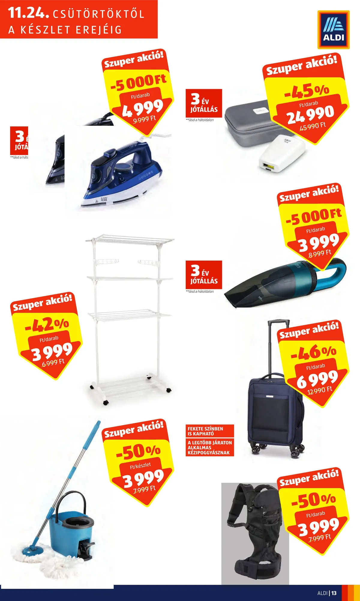 Aldi akciós újság Tatabanya 11.24–11.26 – 13. oldal