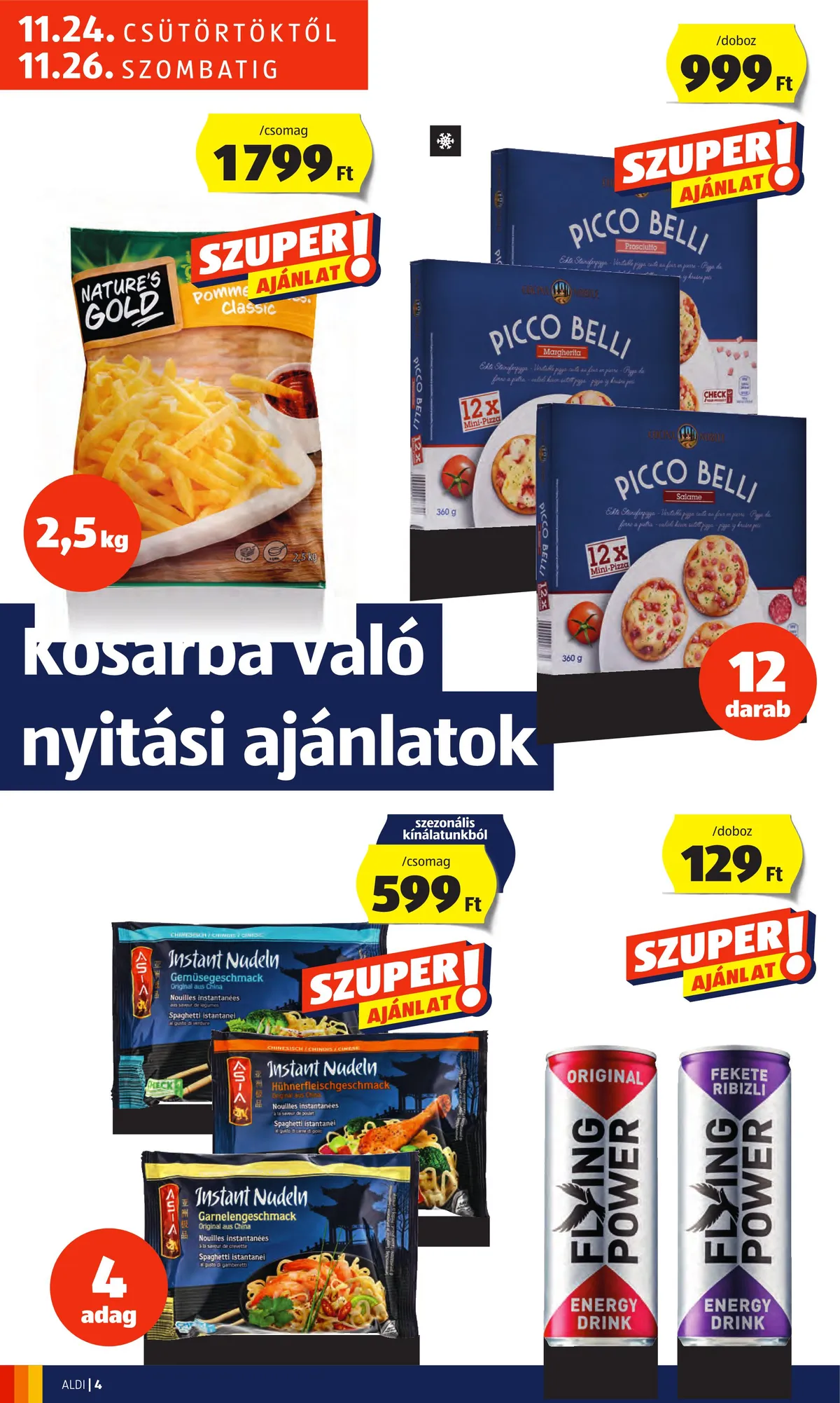 Aldi akciós újság Tatabanya 11.24–11.26 – 4. oldal