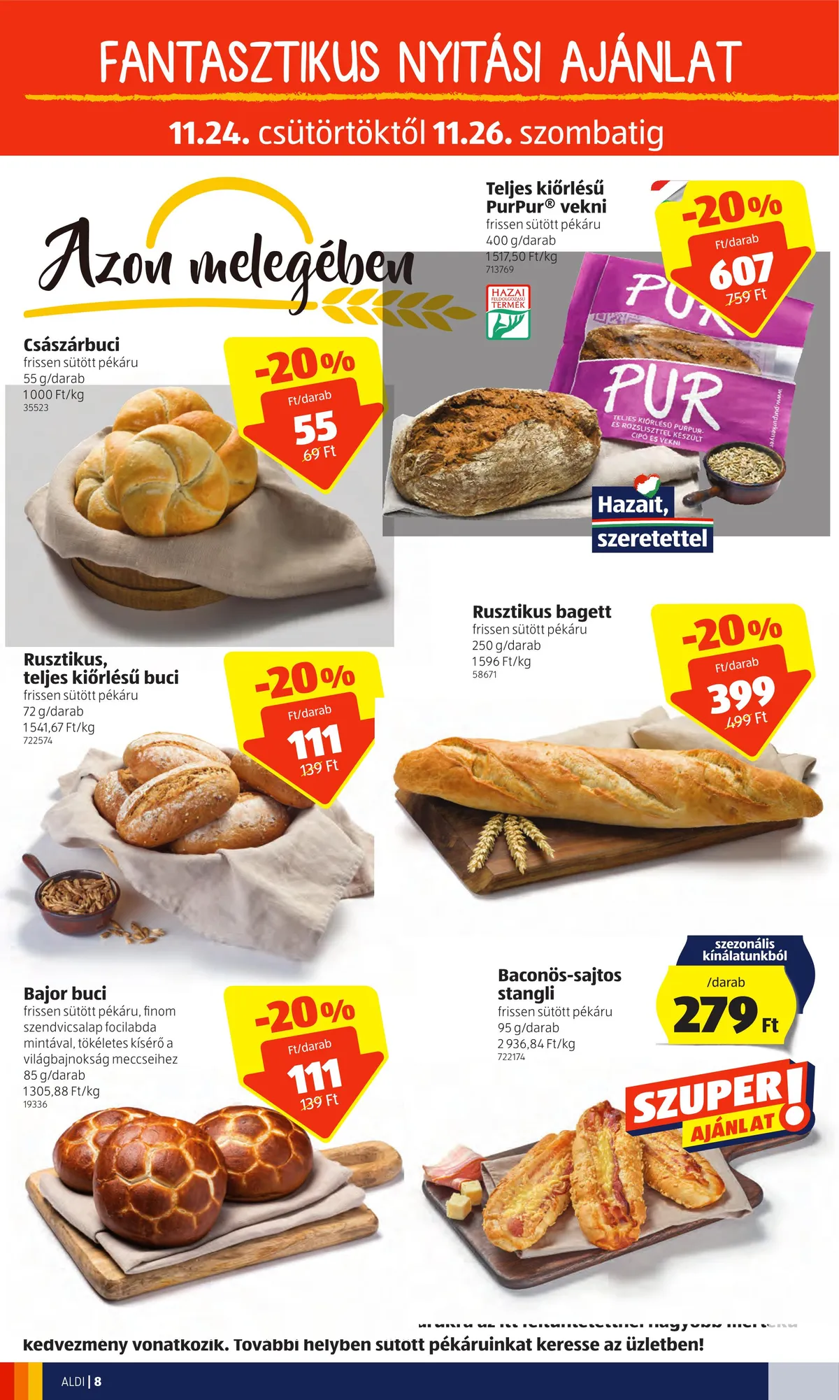Aldi akciós újság Tatabanya 11.24–11.26 – 8. oldal