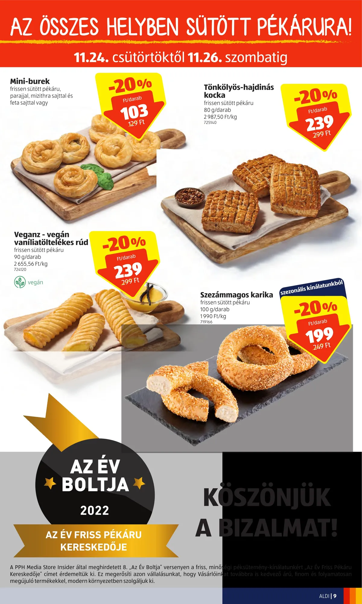 Aldi akciós újság Tatabanya 11.24–11.26 – 9. oldal