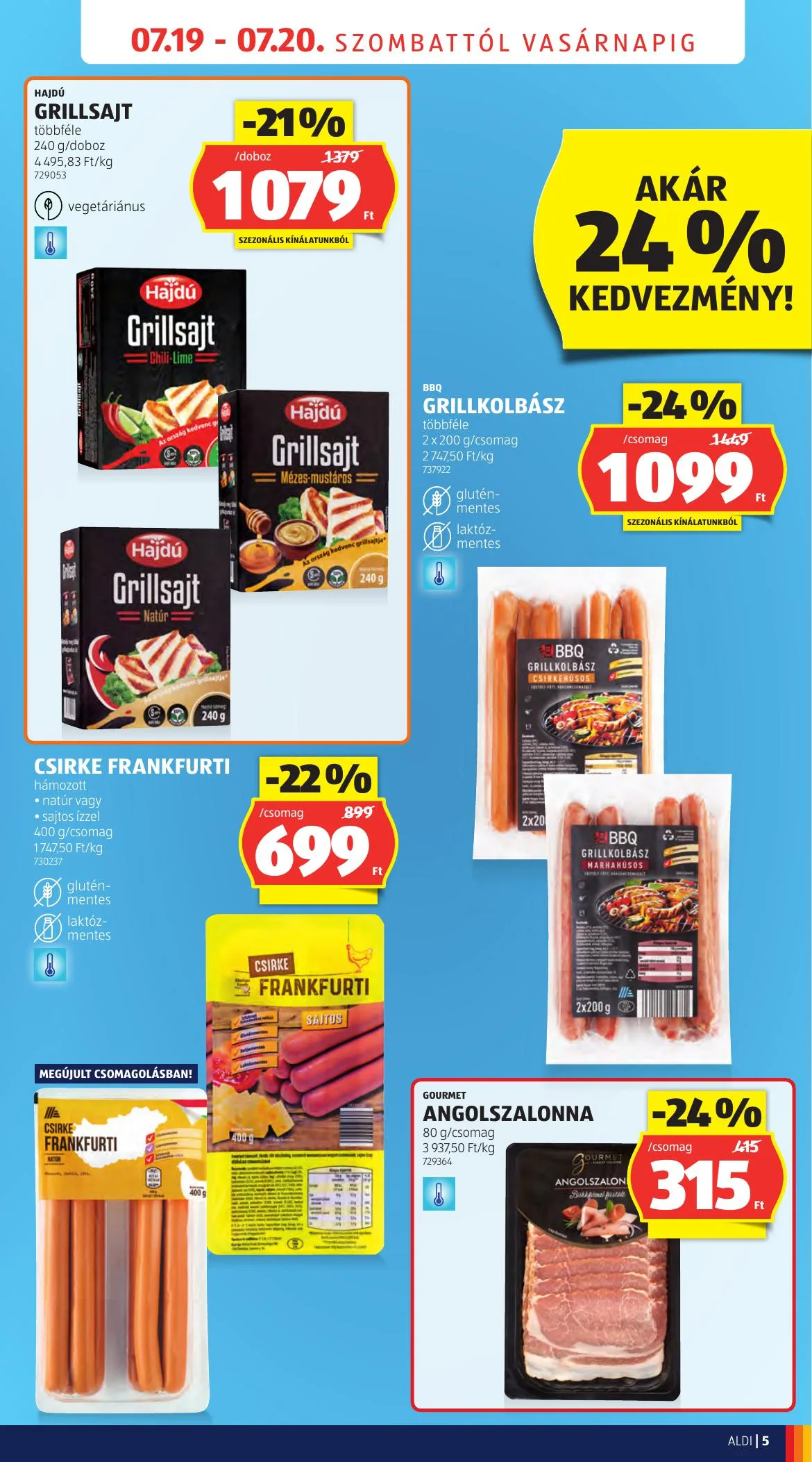 Aldi akciós újság Ujranyitas Mosonmagyarovar 07.19–07.20 – 5. oldal
