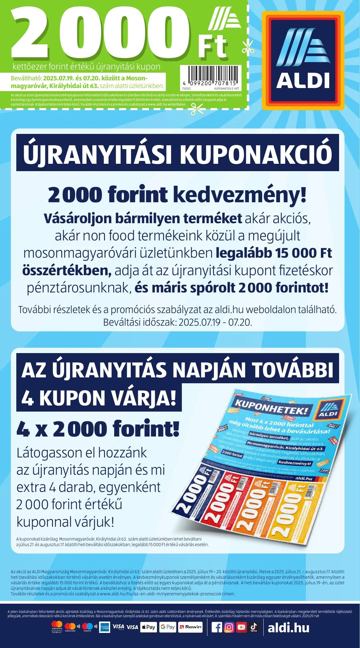 Aldi akciós újság Ujranyitas Mosonmagyarovar 07.19–07.20 – 8. oldal