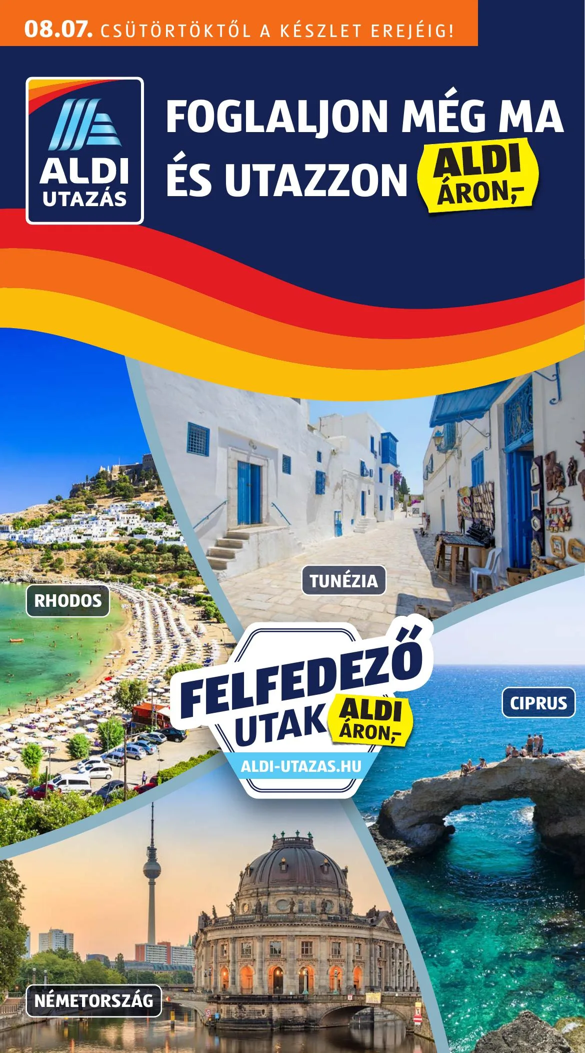 Aldi akciós újság Utazas 08.07–08.07