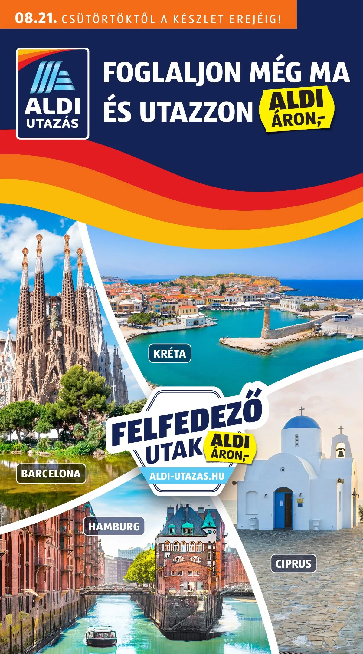 Aldi akciós újság Utazas 08.21–08.21