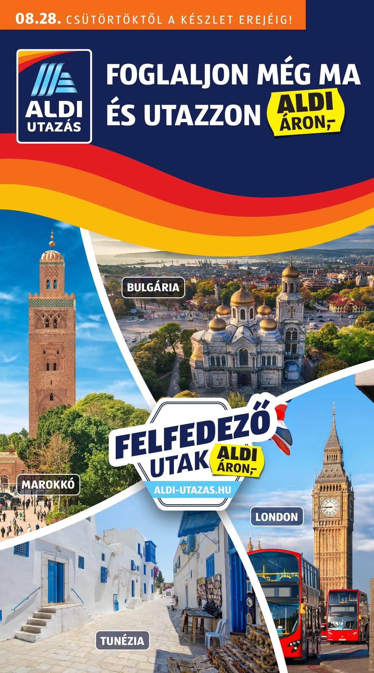 Aldi akciós újság Utazas 08.28–08.28